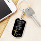 To My Son Love Mom Dog Tag Keychain (S)
