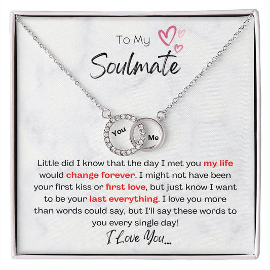 To My Soulmate Perfect Pair Necklace (W)