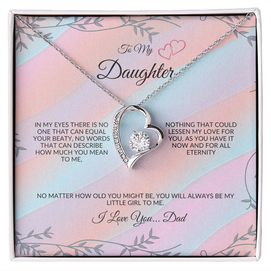 To My Daughter, Forever Love, Dad, Necklace