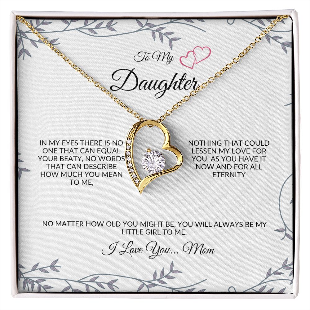 TO MY Daughter, Forever Love, Mom, Necklace