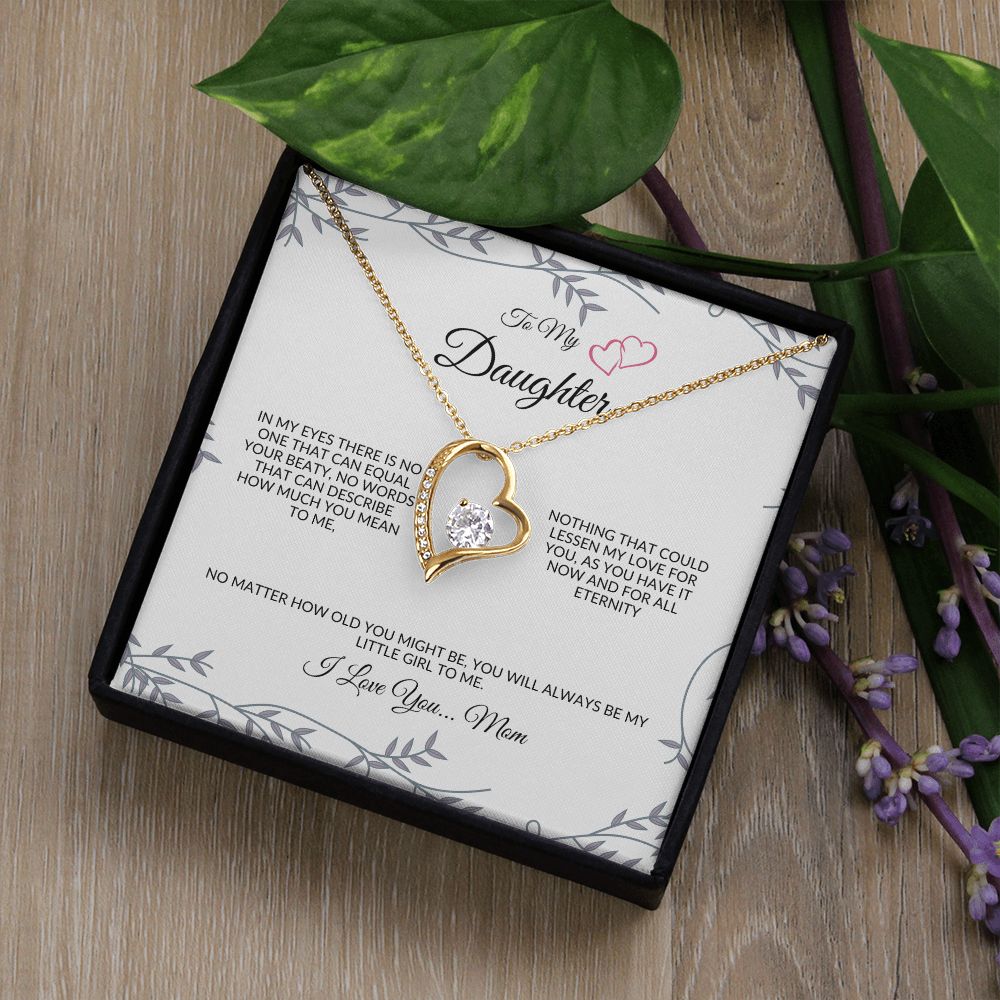 TO MY Daughter, Forever Love, Mom, Necklace